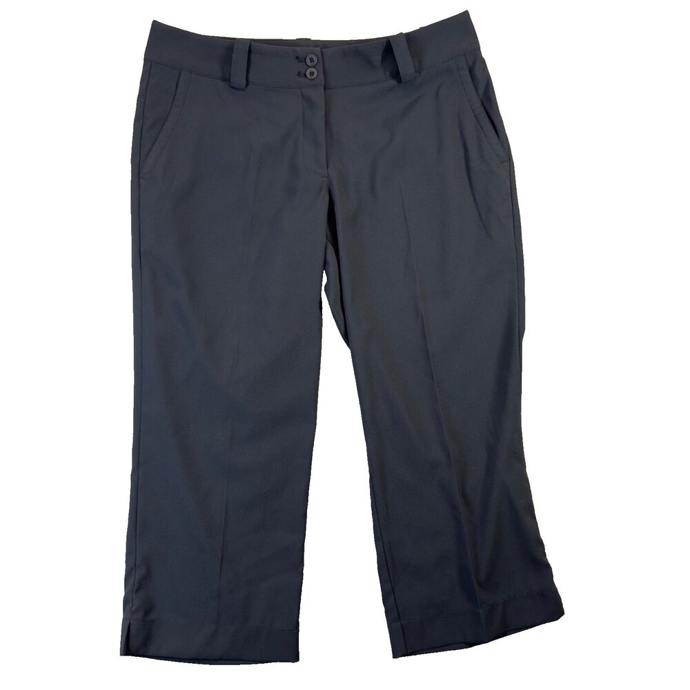Nike Golf Tour Performance Pants Women's 10 Medium Black Dri-Fit Outdoor Cropped